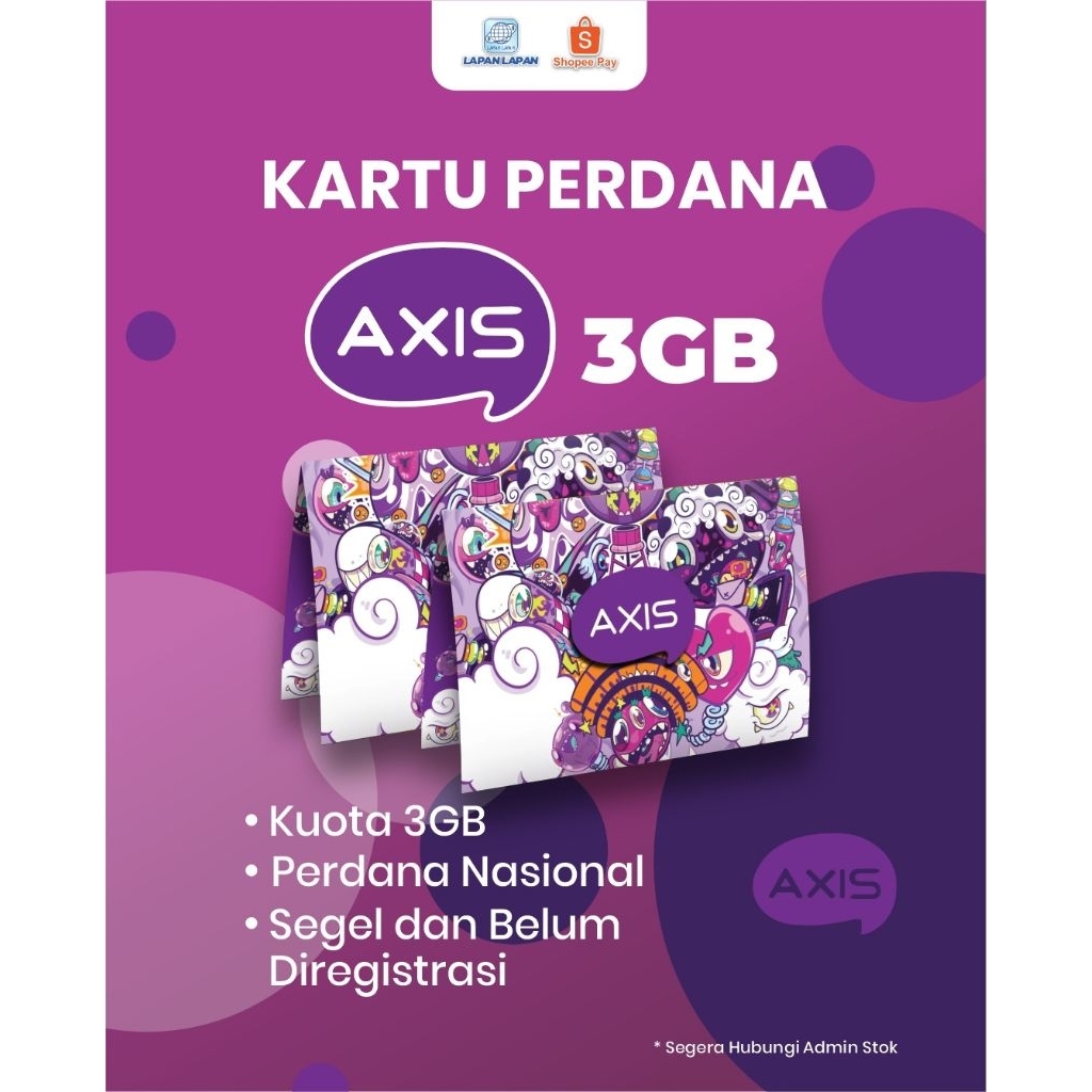 KARTU PERDANA AXIS KUOTA 3GB