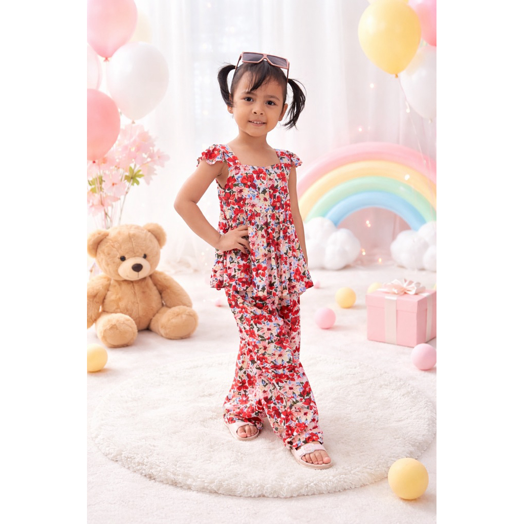 One Set Anak Perempuan Rayon 3-7 tahun
