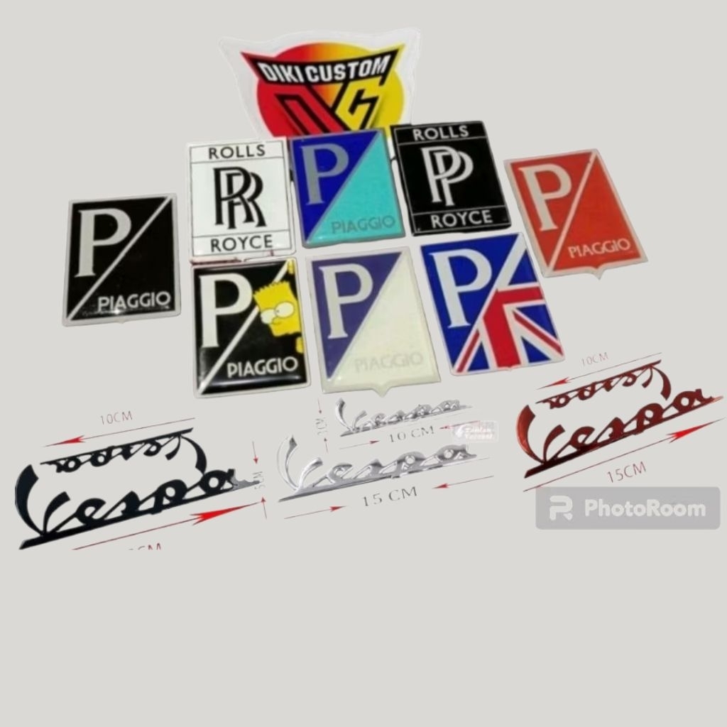 Emblem Dasi Vespa Matic Logo Piaggio Aksesoris Vespa Matic