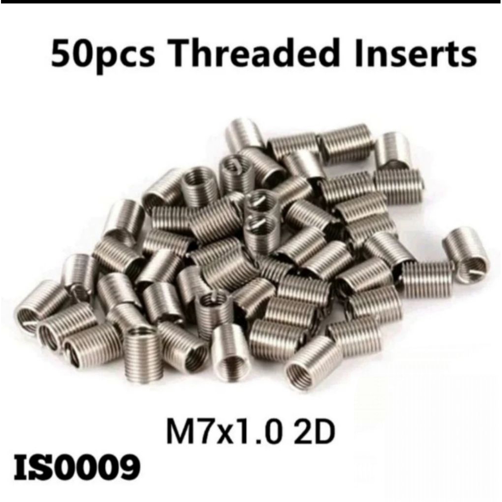 Paket 50Pcs Recoil M7X1.0 2D Helicoil Recoil Baut 11