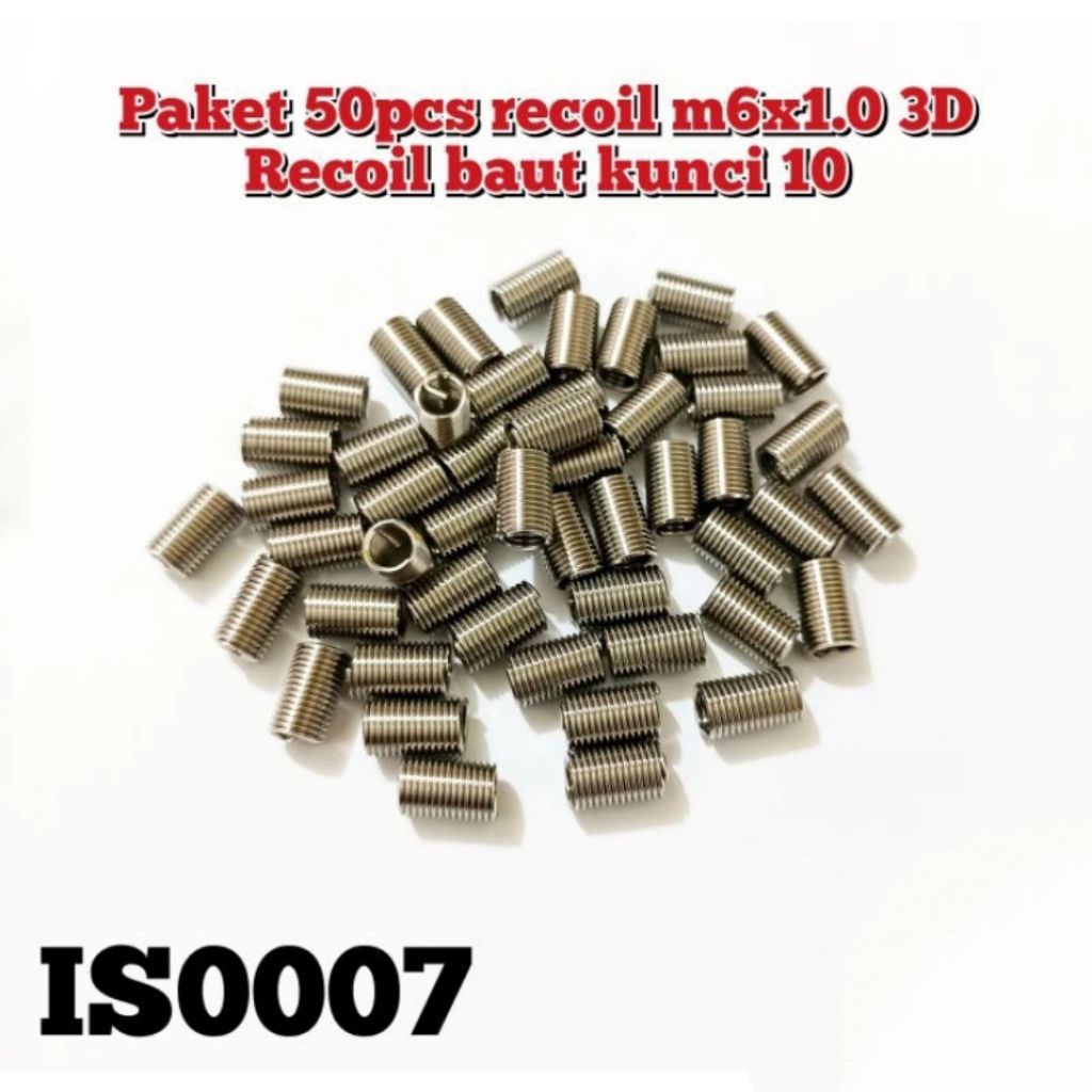 Paket 50pcs recoil m6x1.0 3D recoil baut kunci 10 recoil baut 10 recoil drat 10