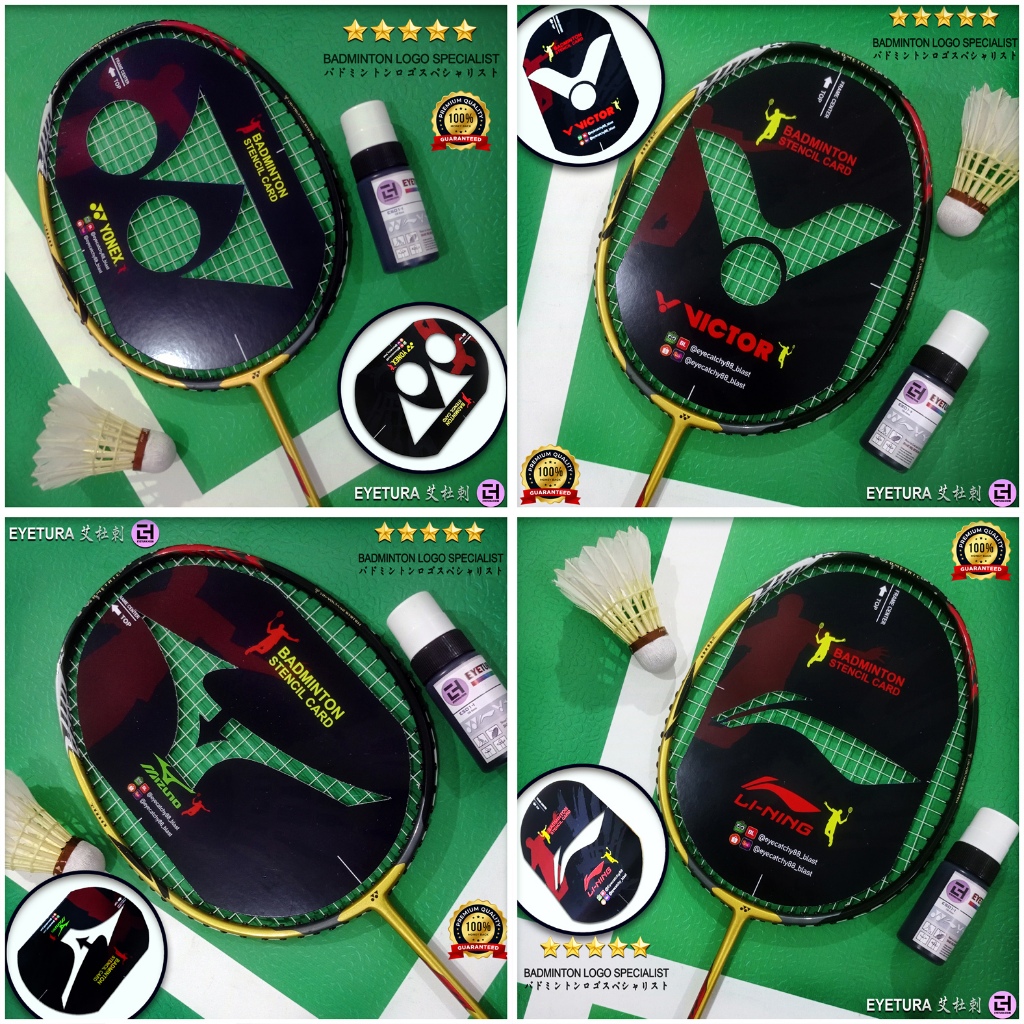 Cetakan Raket Badminton/ Badminton Stencil card/ badminton logo/ bulutangkis