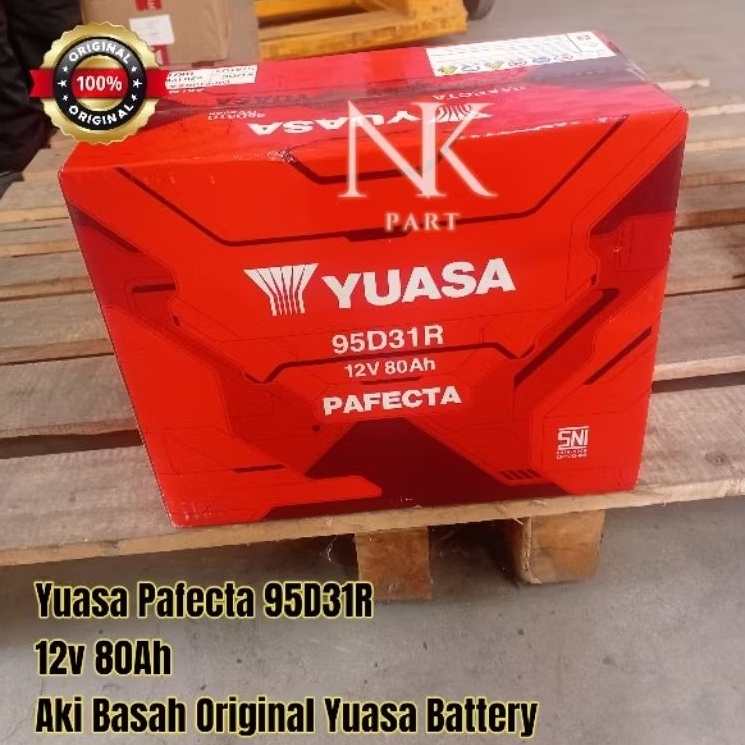 Aki Mobil Yuasa 95D31R Pafecta 12v 80Ah Accu Basah Original YUASA