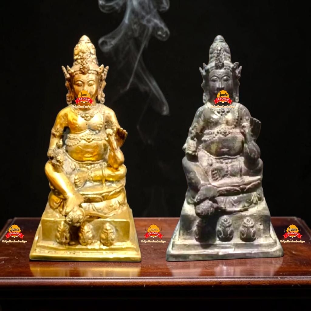 Patung Dewa Kuwera Kubera Jambala Dewa Kekayaan Perunggu 22 Cm X 13 Cm kode ptk40
