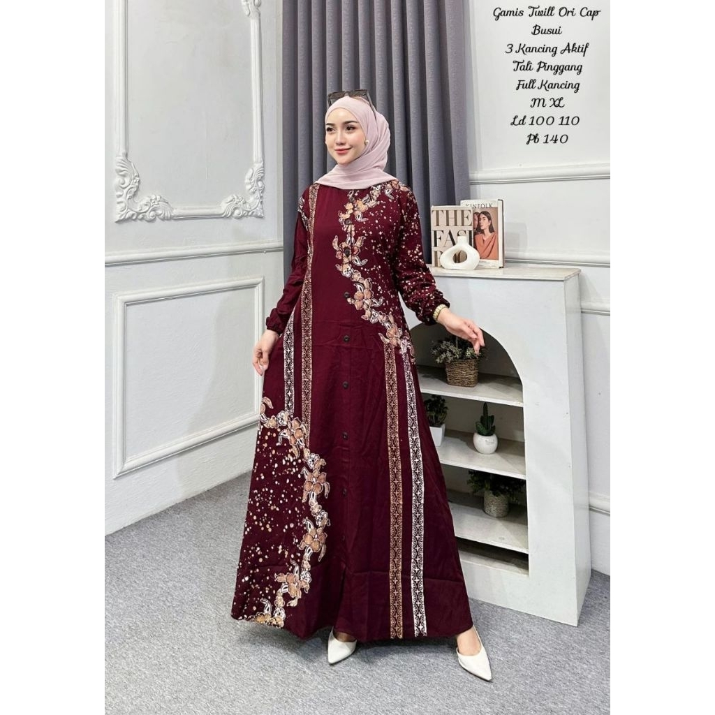 Gamis twill original / Gamis Twill asli Pekalongan / Gamis Twill Batik cap / Gamis Twill ukuran / Ga