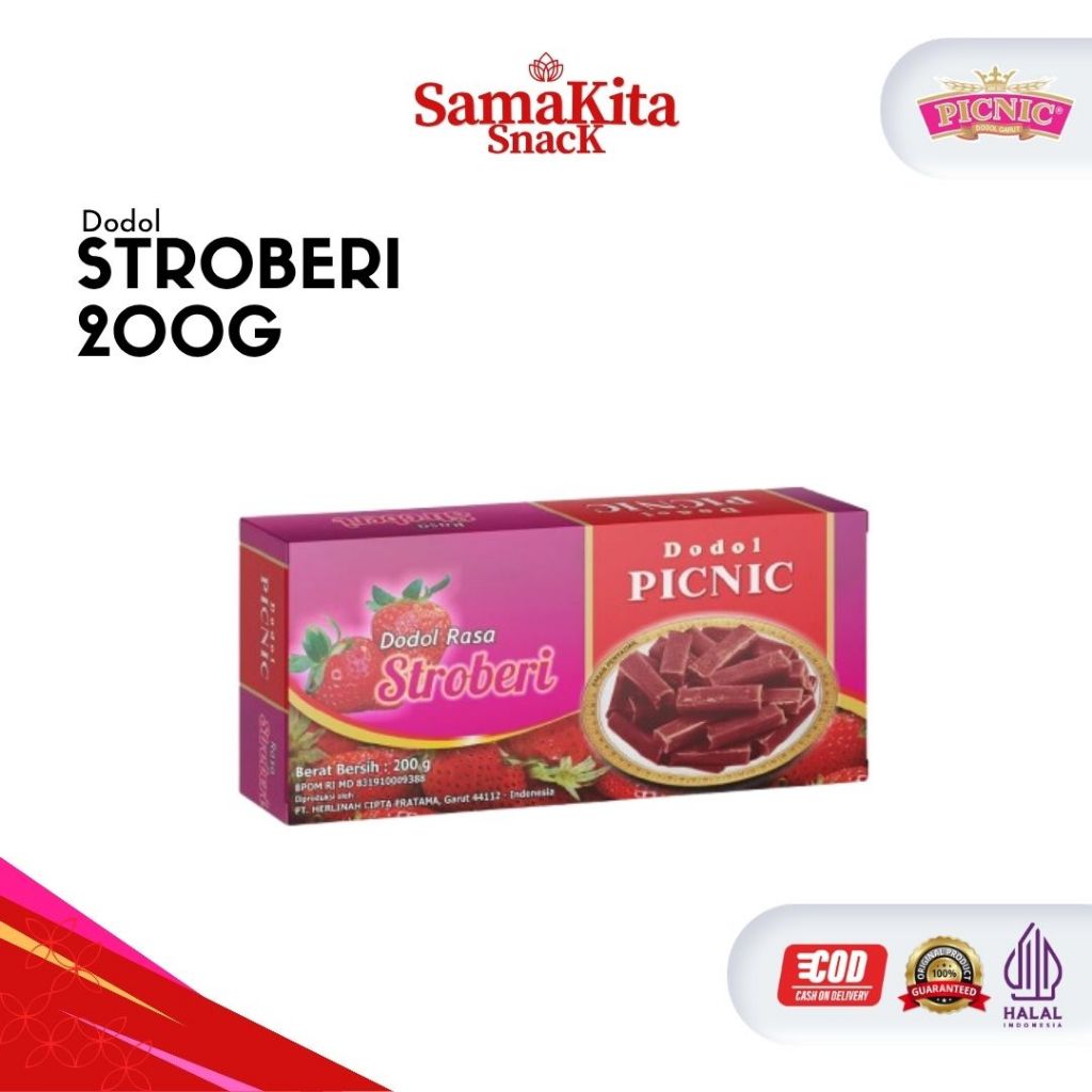 DODOL GARUT PICNIC RASA STROBERI / DODOL STROBERI