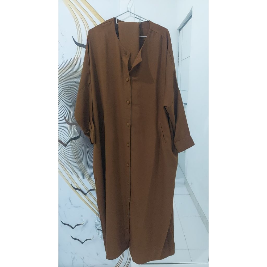 preloved gamis hijab alila army dan coklat