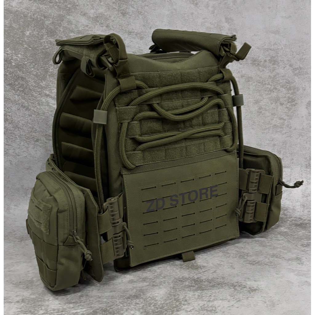 Body Vest Hijau Jatah BRIMOB 2025/Body Vest TACTICAL Laser Cut Hijau/Body Vest Satgas