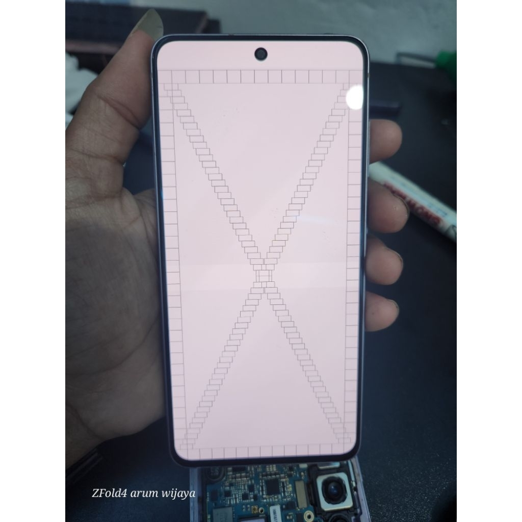 lcd samsung s21 fe original copotan minus layak pake