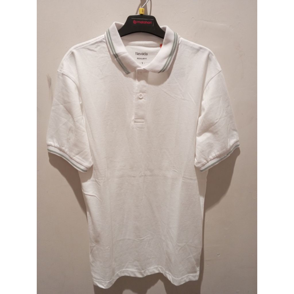 kaos kerah lengan pendek pria Nevada original size S-XL