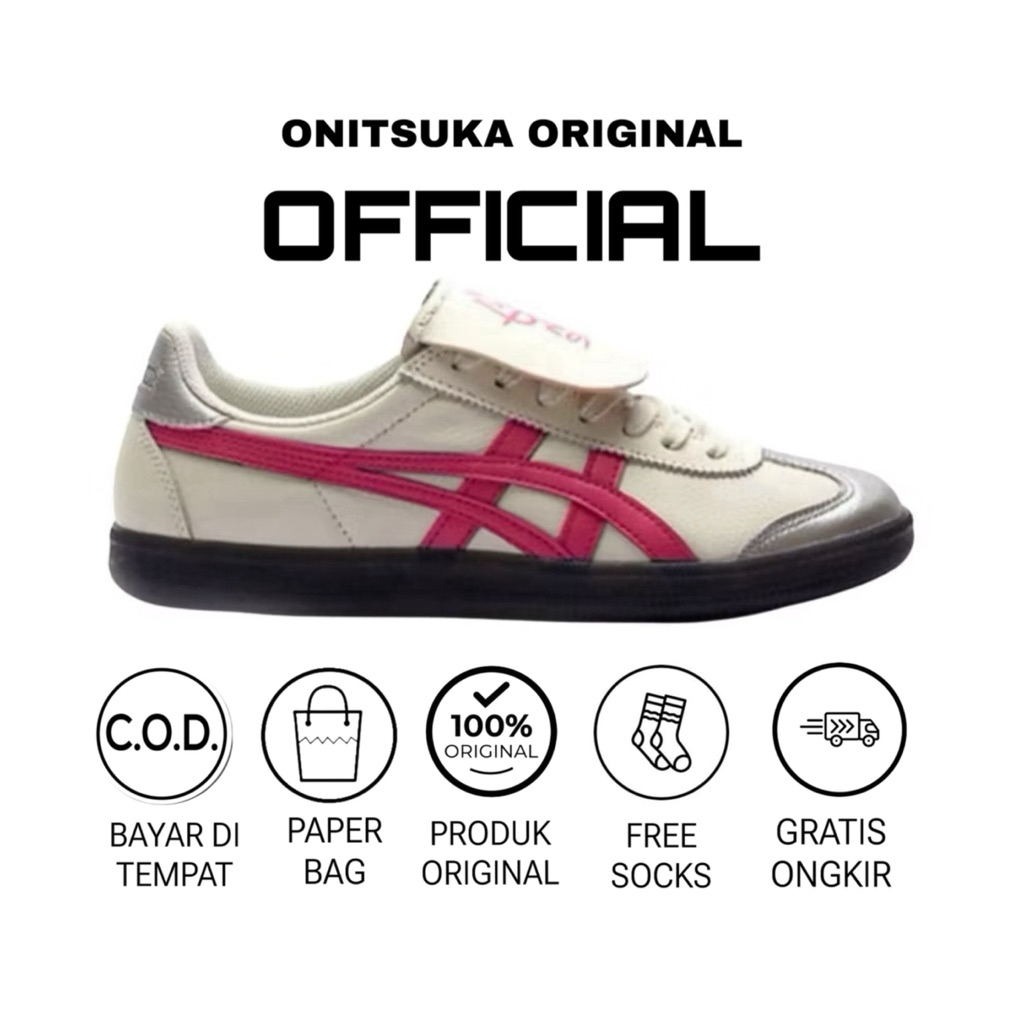 Sepatu Onitsuka Tiger Tokuten Stay Whit Me Pink Sepatu Wanita Original