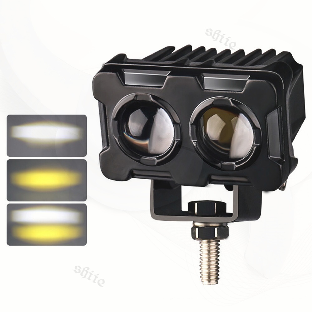 Lampu Tembak LED 2 Warna Super Terang Sorot Jauh Anti Kabut, Siap Terangi Jalan Gelapmu