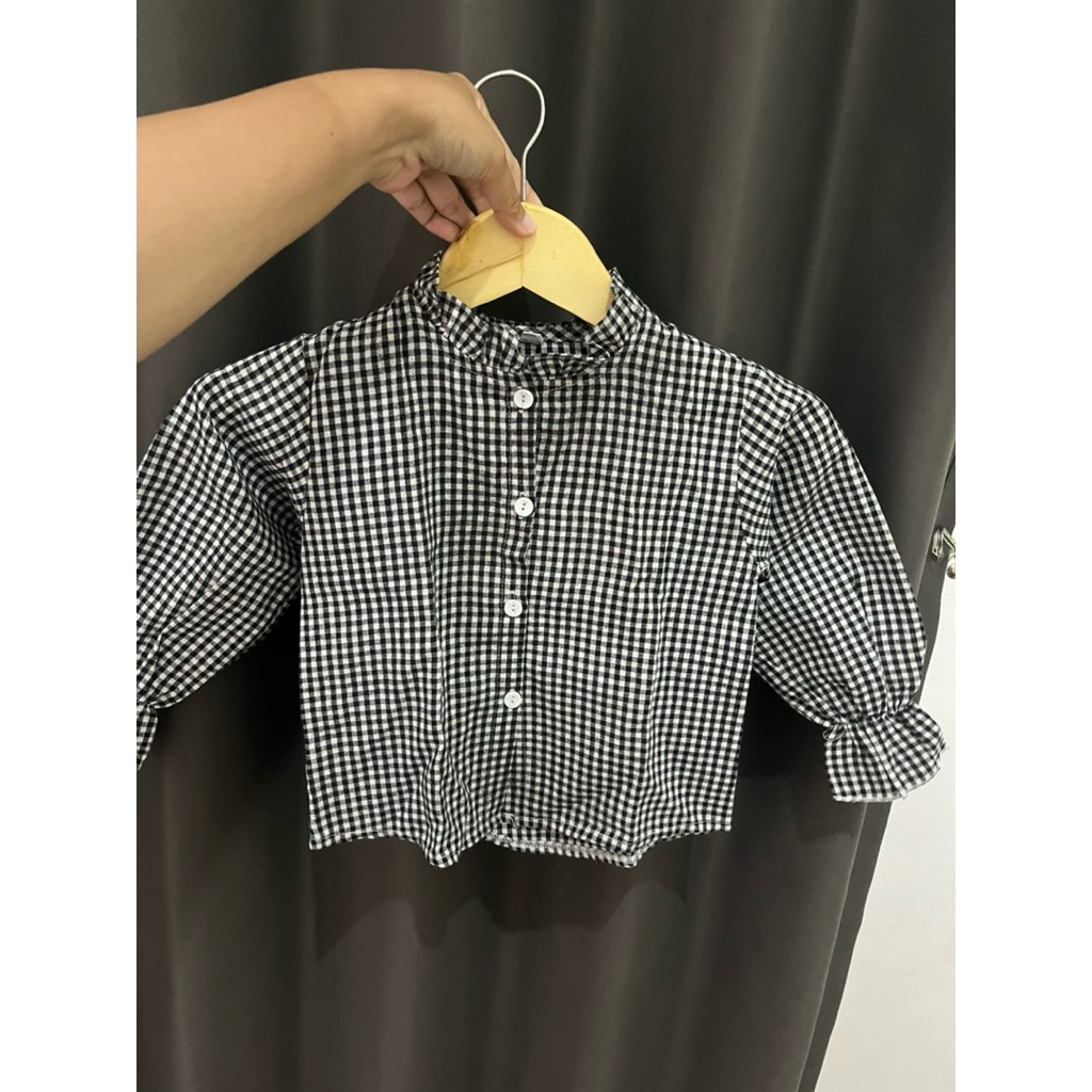 [PRELOVED] gingham top anak