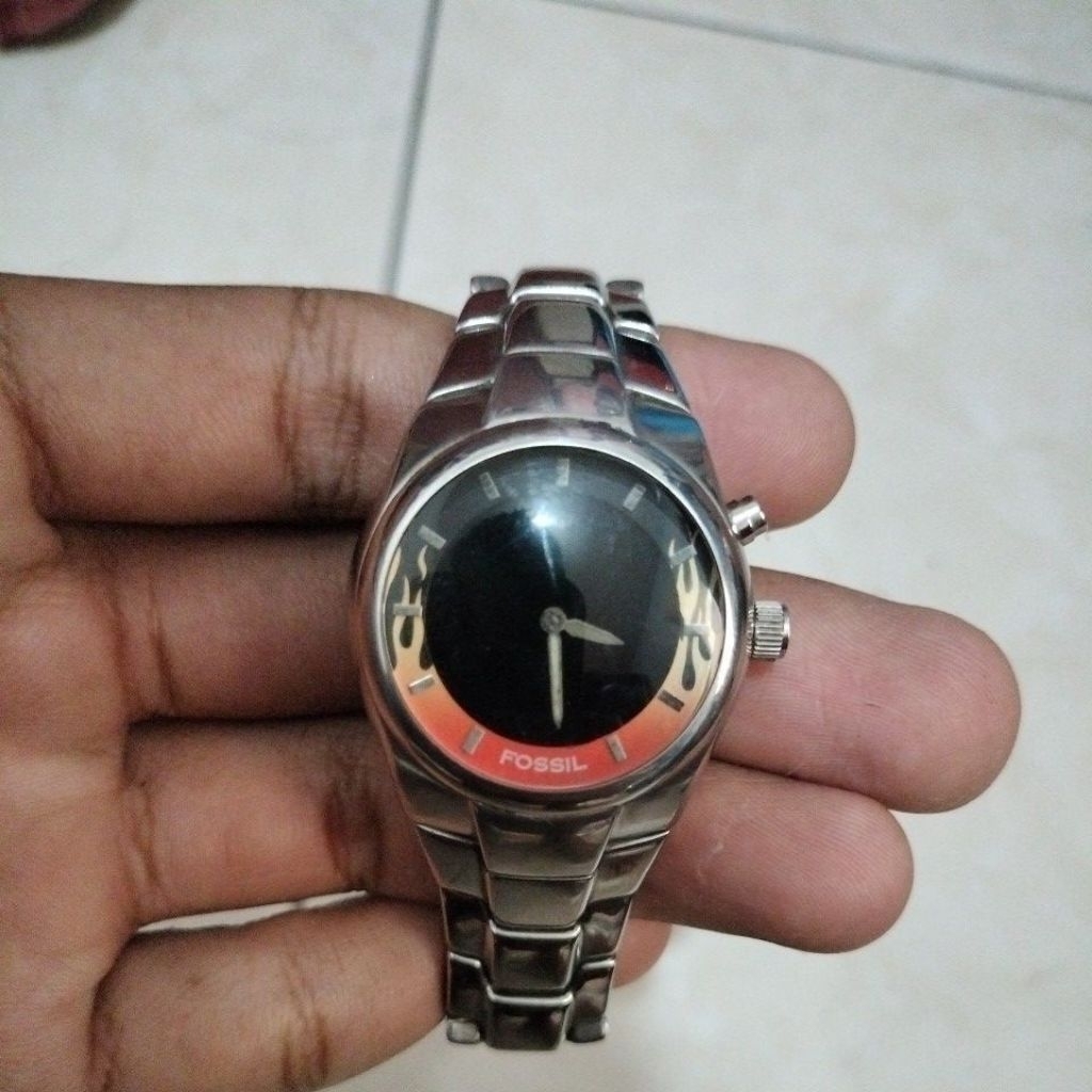 Jam Tangan Original F0SS1L BIG TIC FLAME Y2K JR8215