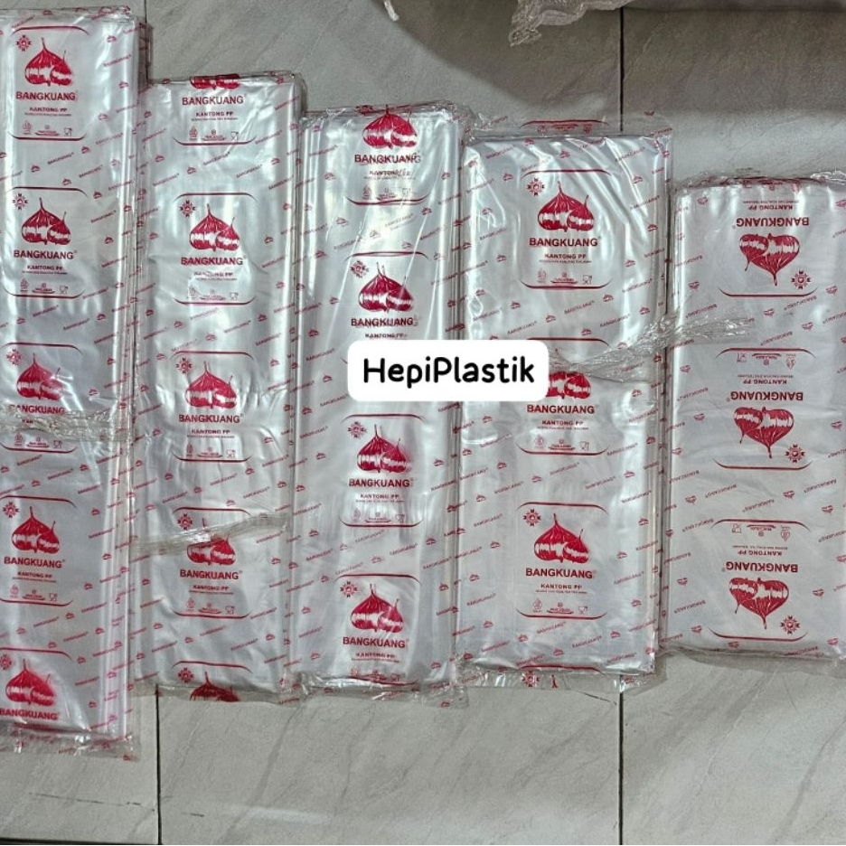 [Hepi Plastik] Kantong Plastik PP Bening Bangkuang 500gr / Plastik Laundry Bening Bangkuang/  PP Ben