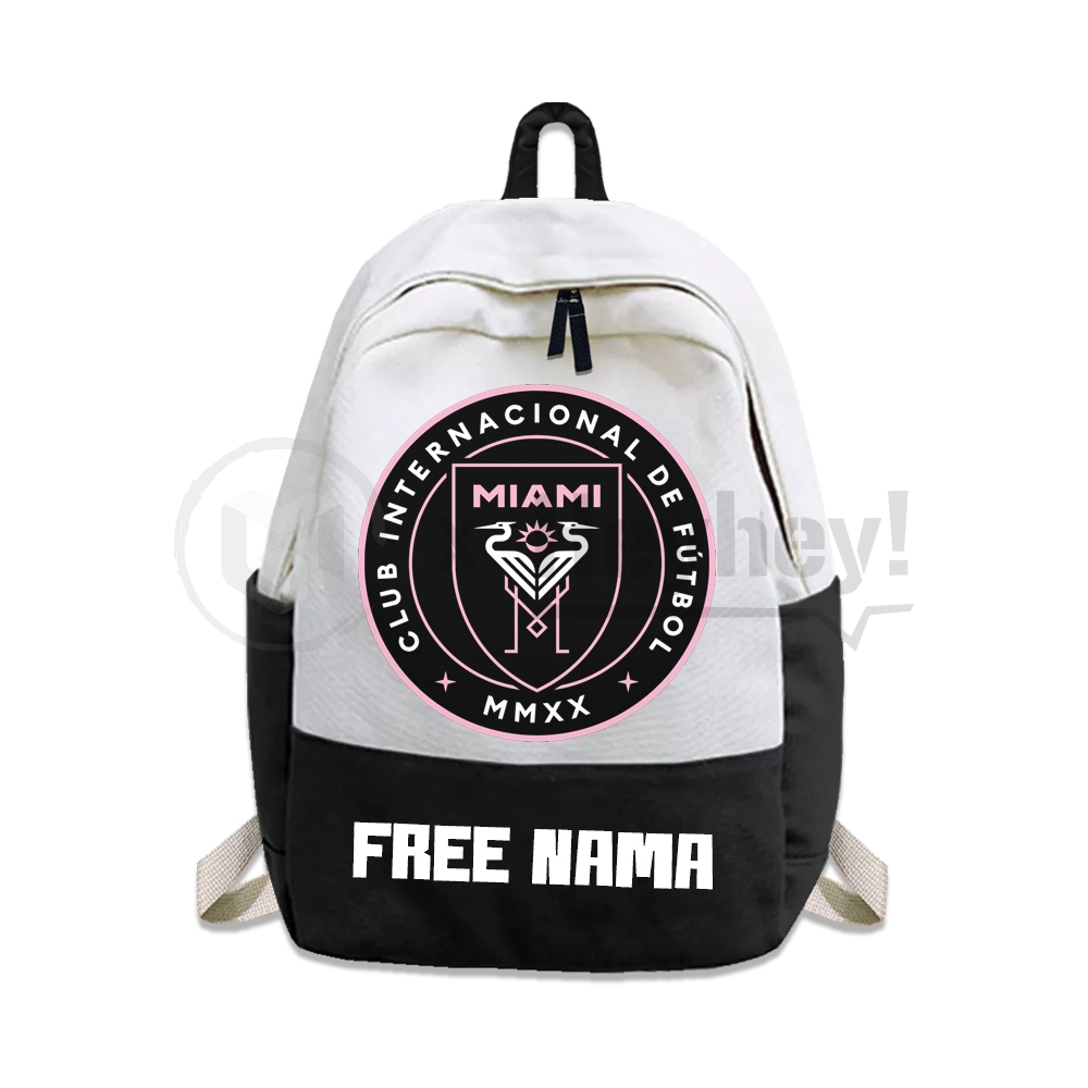 Tas ransel anak sekolah motif bola inter miami lionel messi anti air free nama
