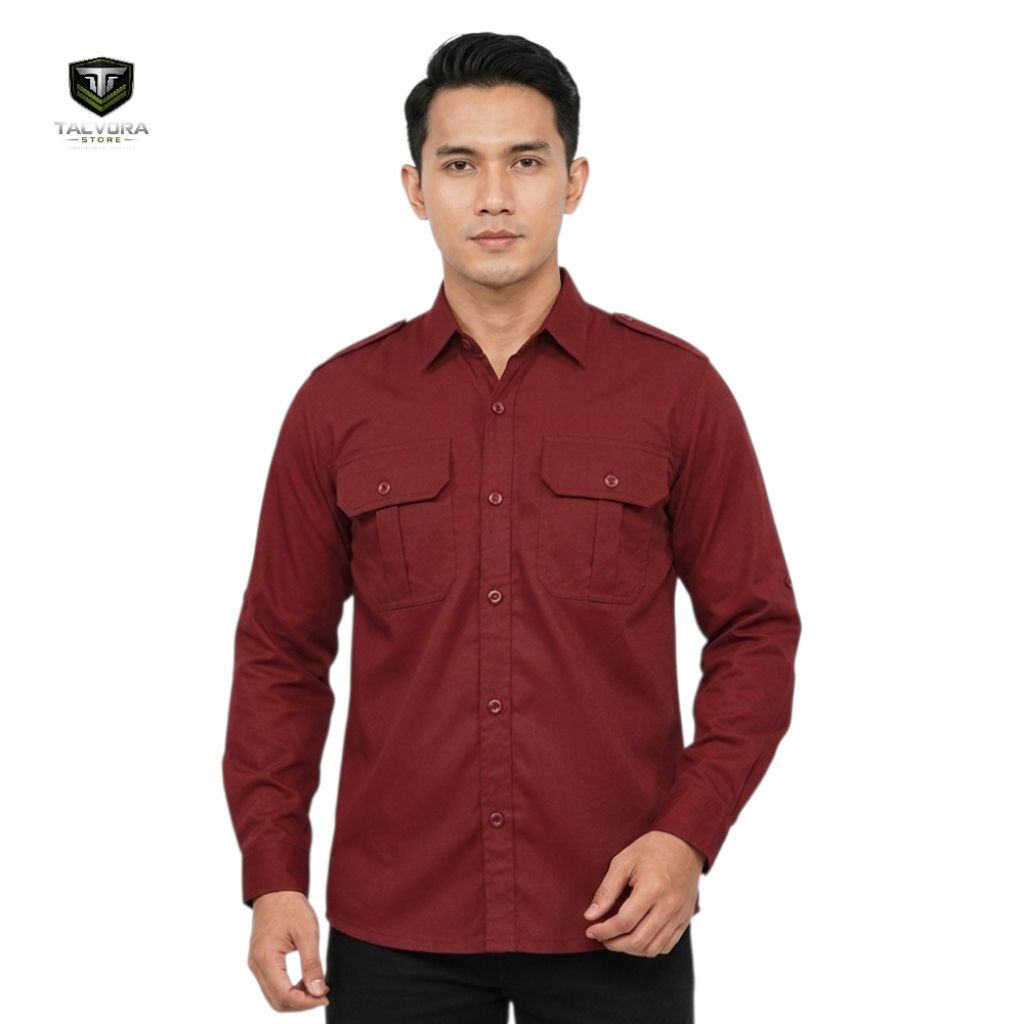 Kemeja Tactical PDL Lengan Panjang - Baju Seragam Kerja PDH PNS ASN Drill