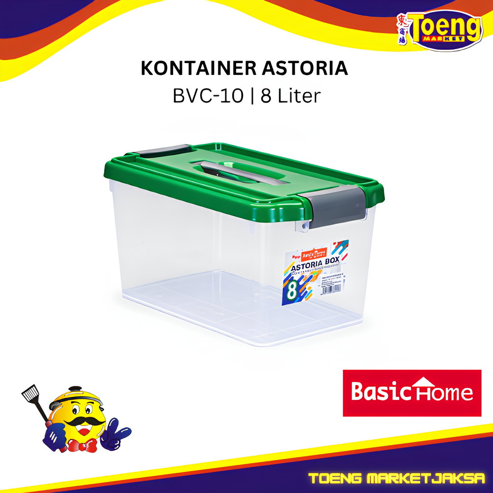 Kontainer Box Astoria 8 Liter Dengan Tutup BVC-10 - ASTORIA BOX 8 BASIC HOME