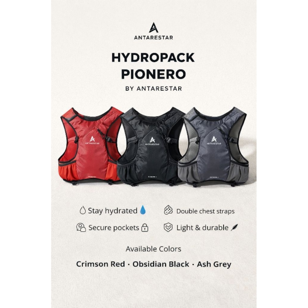 ANTARESTAR - Hydropack Pionero Outdoor Hydropack Ultralight Tas Trailrun Tas Olahraga