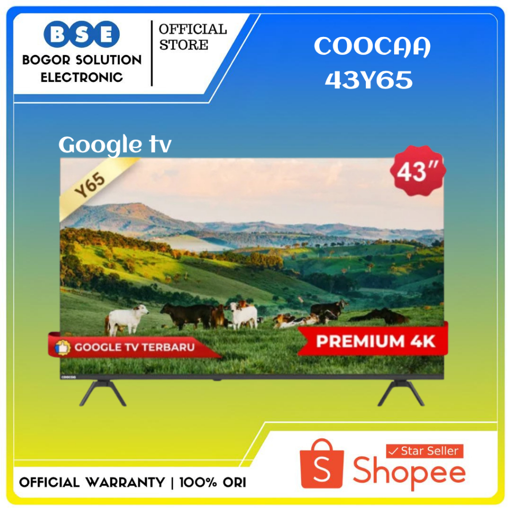 Google TV Coocaa 43 Inch 43Y65 TV Coocaa 43 Y65 4K UHD Dolby Audio - Bluetooth 5.1
