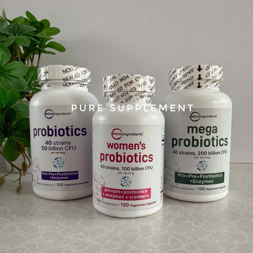 Micro Ingredients Probiotic 50 Billion Mega Probiotic 200 Billion Women Probiotic 100 Billion 120 Ka
