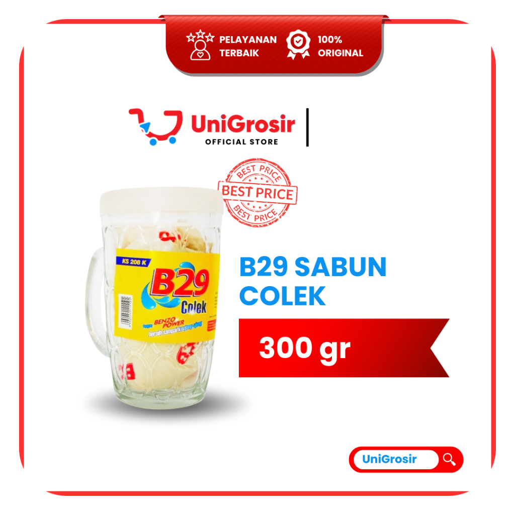 [UniGrosir] B29 SABUN CREAM B-29 KRIM COLEK GELAS CUP BENZO POWER ~ 300 gr