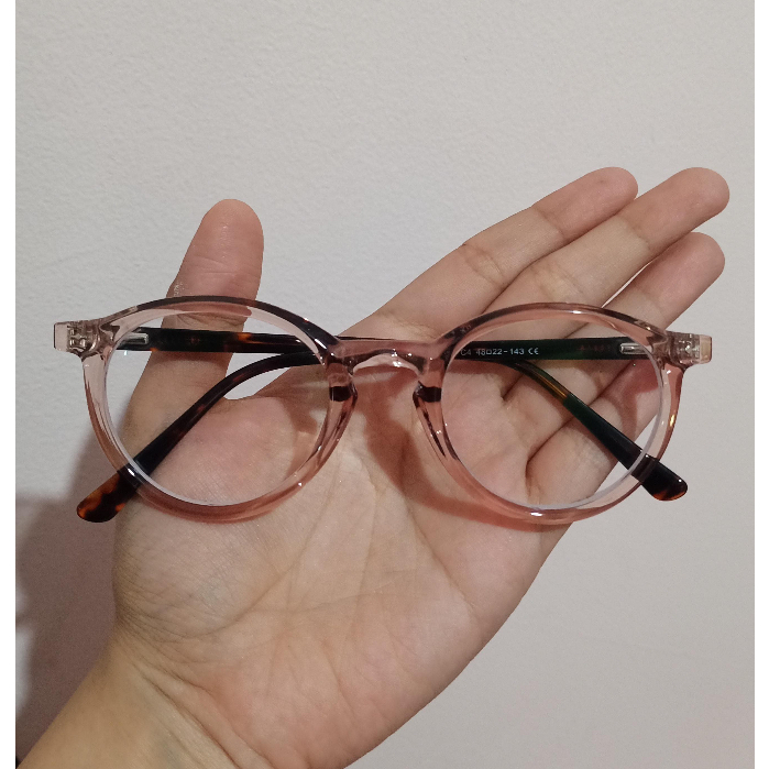 Kacamata Frame Bulat Bahan Plastik Tebal Premium 8358 Bisa NORMAL/MINUS/SILINDER