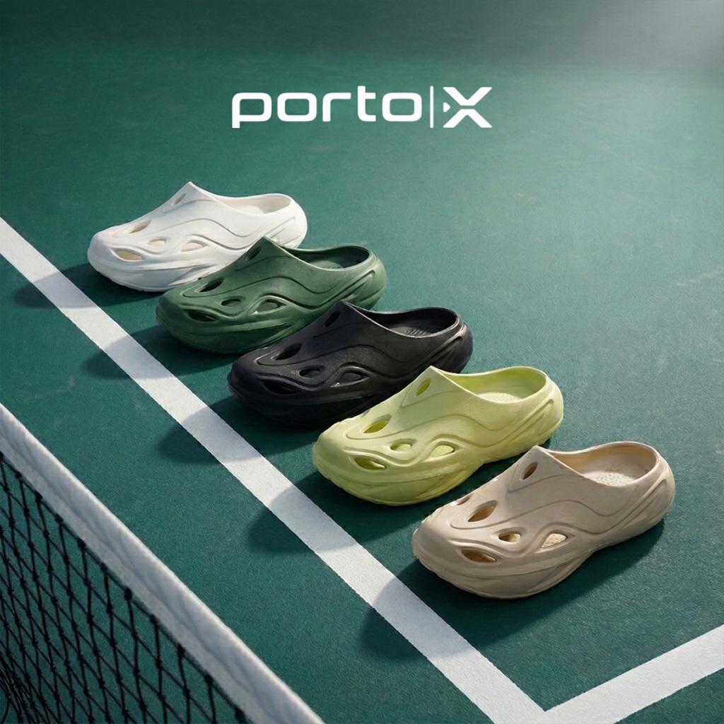Porto X Sandals - Jean Clogs Sandal Sport Recovery Resting Olahraga Adaptifoam Premium