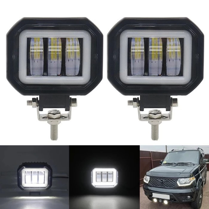 LAMPU SOROT TEMBAK CREE 3 MATA  MODEL KOTAK