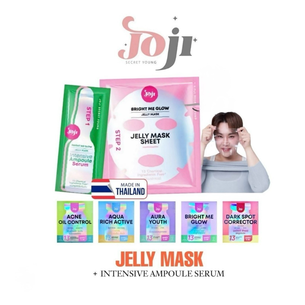 Joji Jelly Mask Thailand Original / Skincare Wajah Glowing/ Masker Muka/ Masker Ori Thailand/ Jelly 