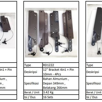 bracket speaker line array 12 INCH – RD1222 / RD 1222 – box aray speaker 4 in 1 KOMPLIT pin 10 mm 4 pcs