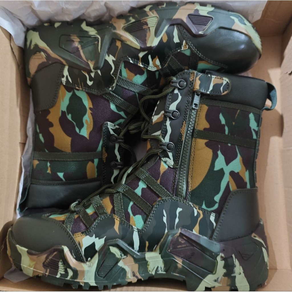 Sepatu PDL loreng brimob terbaru/sepatu PDL tactical brimob terbaru/sepatu loreng pembagian terbaru