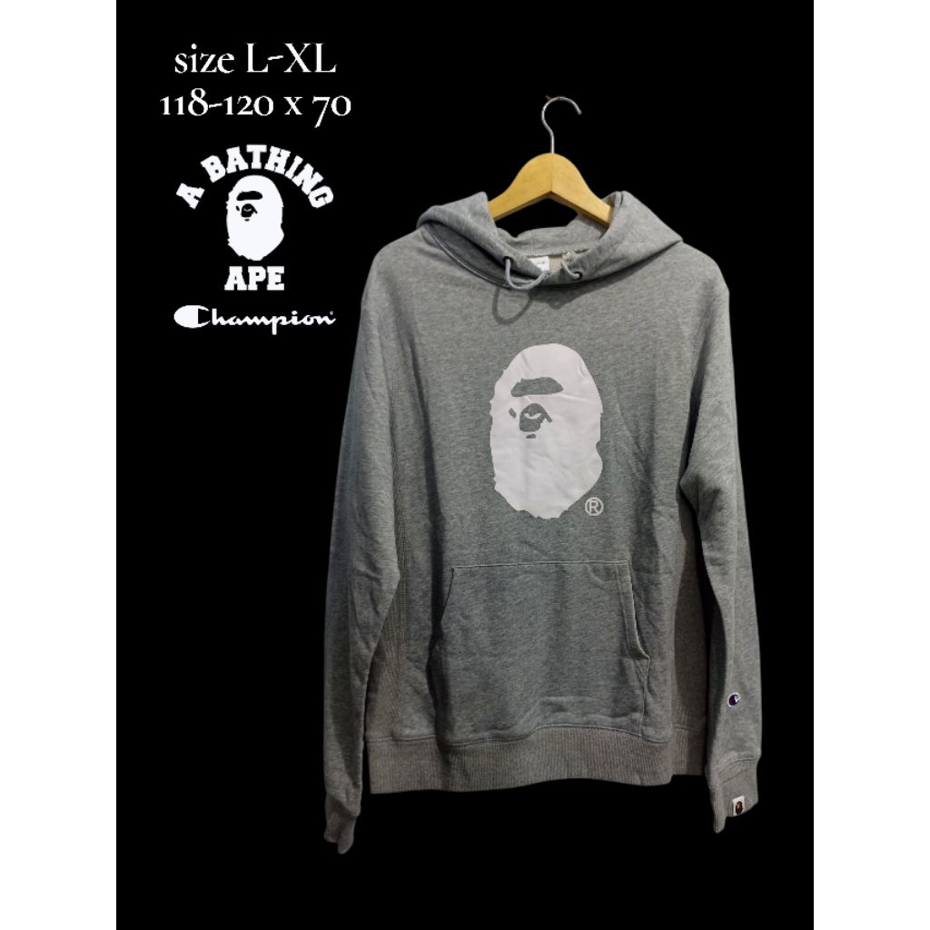 hoodie champion x bape abu BNWT sz L-XL