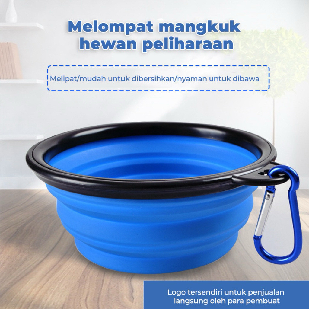 Tempat Makan Kucing Anjing Lipat Portable