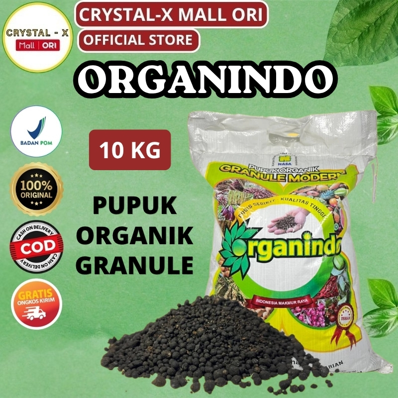 Pupuk Organik Granule Organindo NASA 10 Kg Suburkan Tanah Kurangi NPK 50%