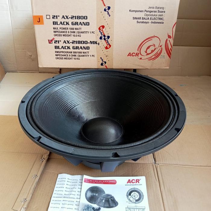 Speaker Subwofer ACR 21 inch 21800 black grand original Sinar Baja Electric