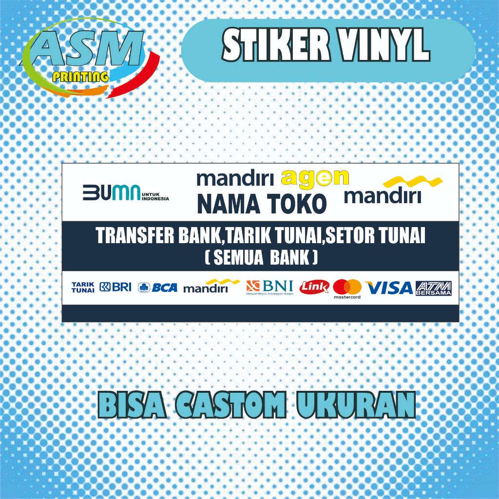 STIKER VINYL KONTER AGEN MANDIRI