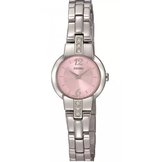 Jam Tangan Wanita Seiko SUJG37-2 Strap Stainless Steel Silver Color Pink Dial Original Garansi Resmi