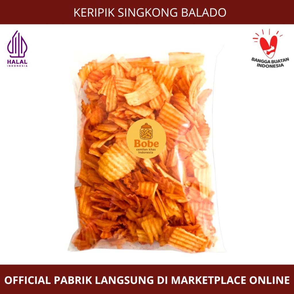 [Toko Kue Bobe] - Keripik Singkong Balado - Snack Kiloan