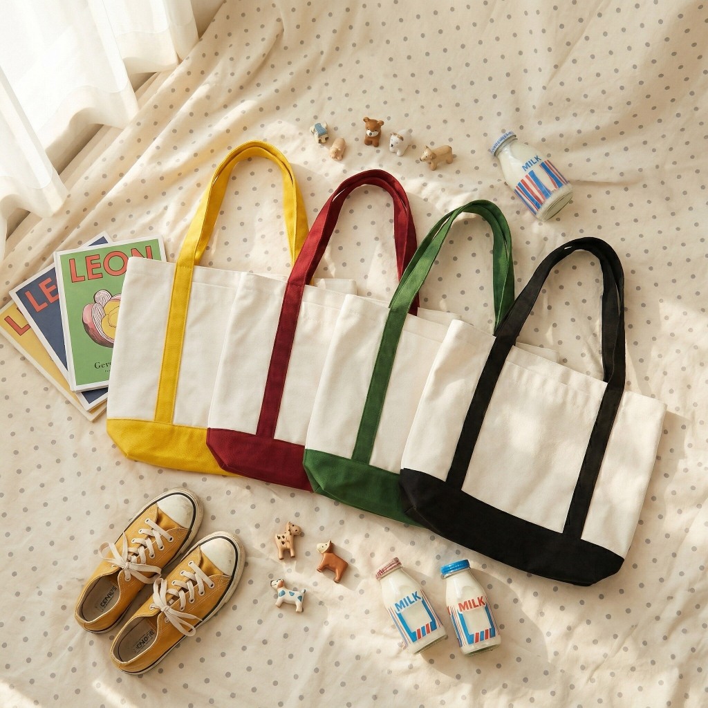 Tas Kanvas Polos / Totebag Kanvas Polos / Tas Belanja Kanvas / Kain Goodie Bag Kanvas I AOS01 - AOS0
