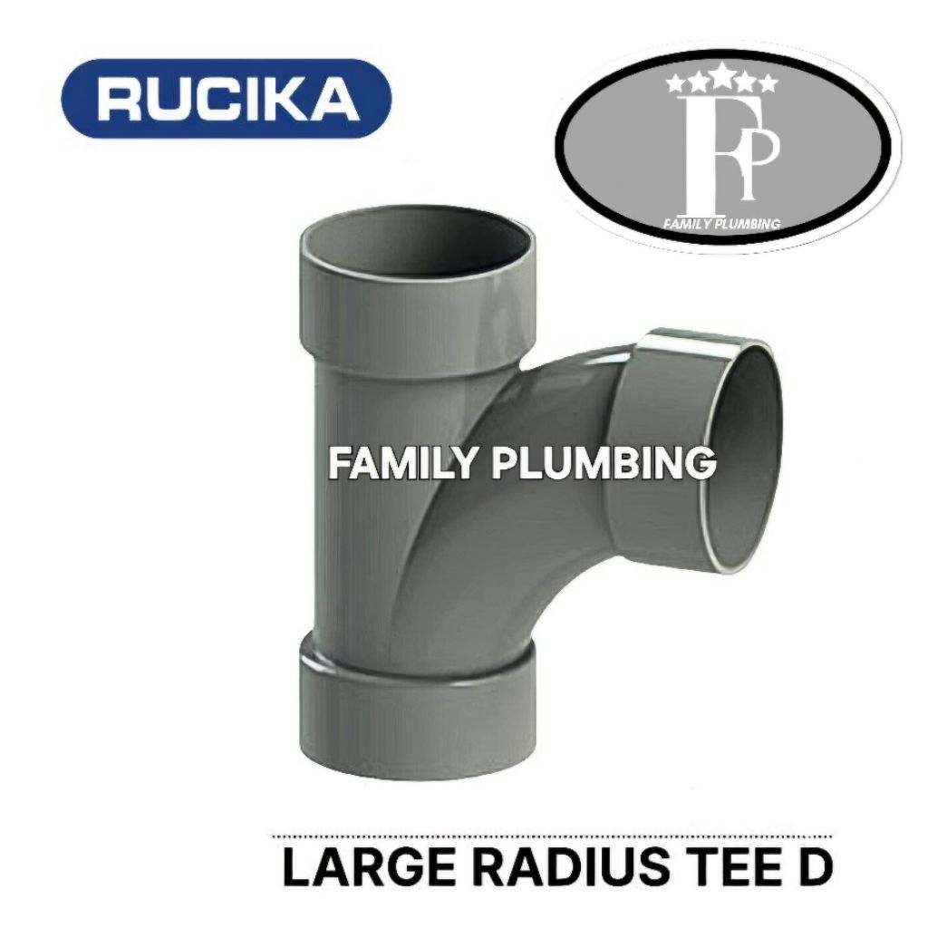 TEE WAY 90° PVC 6" D RUCIKA TY LARGE RADIUS TEE Y 90° DN150 6" 6INCH 6 INCH PVC RUCIKA D TIPIS STAND