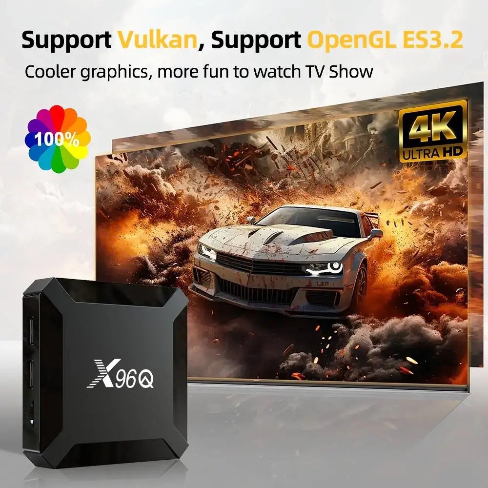 HOT PRODUCT X96Q Android TV Box All Winner H313 Android 10.0 Support Bluetooth / STB Android TV