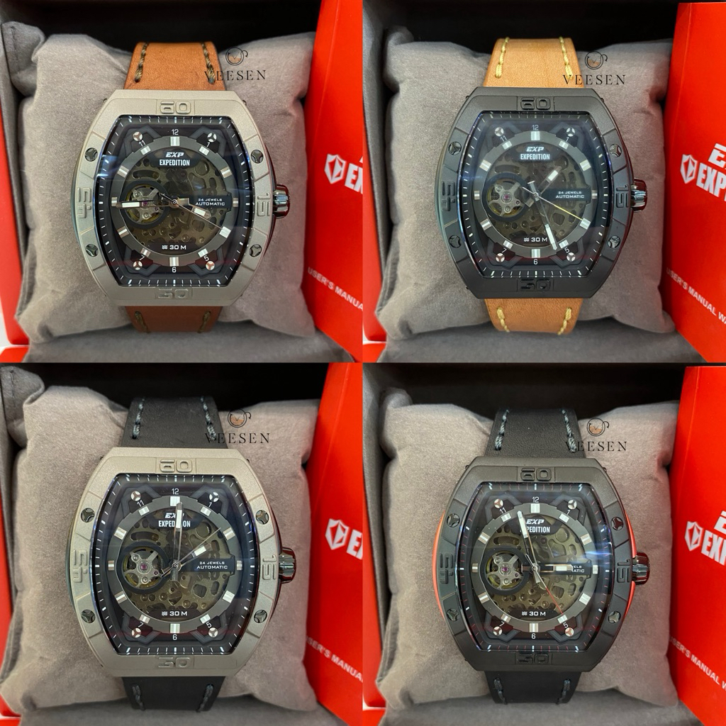 Jam Tangan Expedition Automatic E 6800 Original Kulit Pria