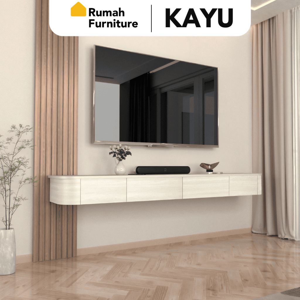 ORLANDO Buffet TV Gantung Kayu / Meja TV Gantung / Rak TV Gantung / Kabinet TV Minimalis