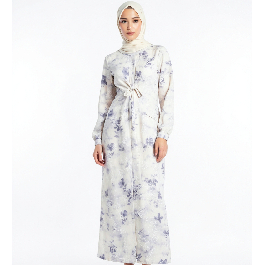 Eprise Yasmine Gamis Dress BLUE UP01C | Gaun Muslim Wanita | Dress Lebaran