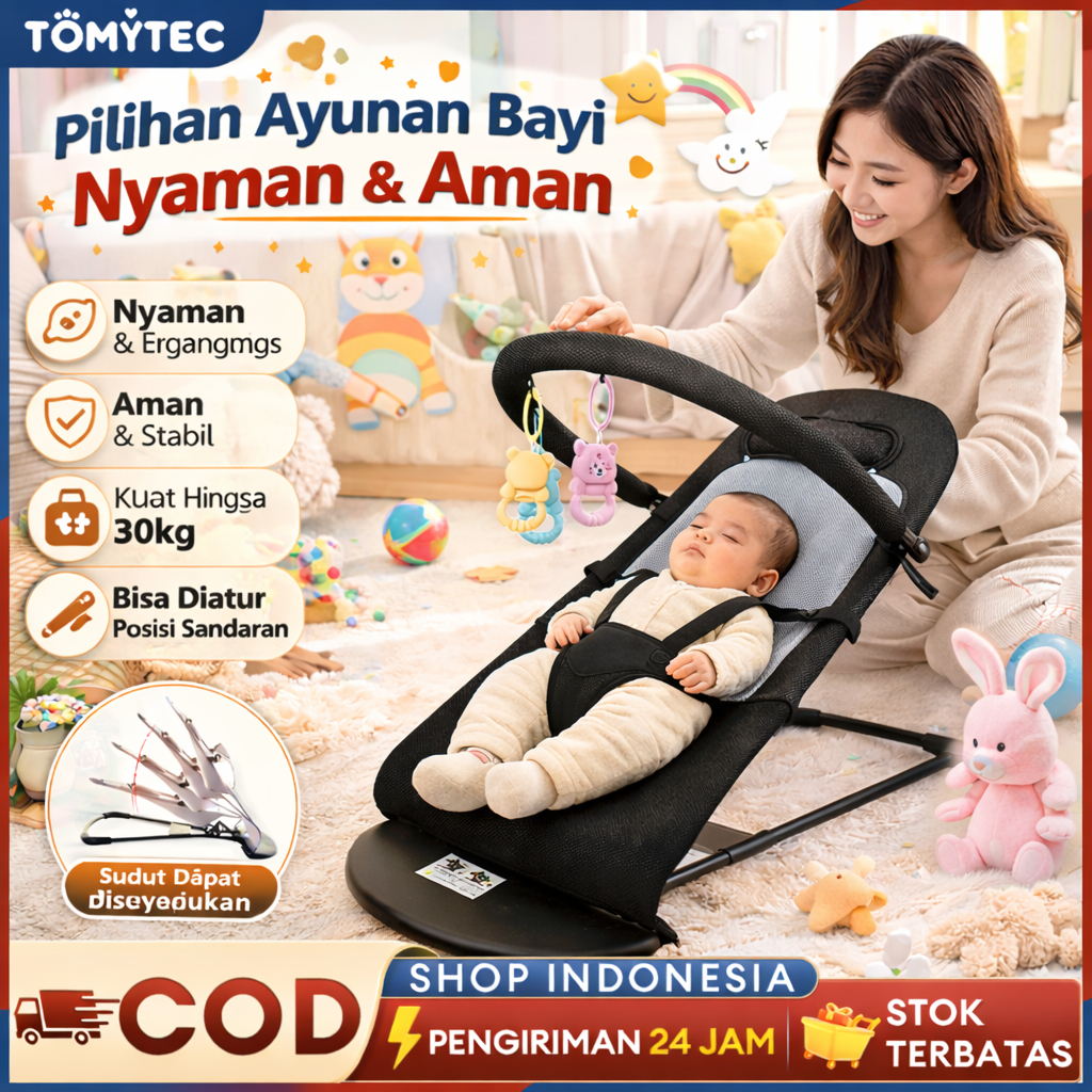 [0-36Month]Bouncer Bayi Ayunan Bayi Kursi Goyang Bayi Lipat Untuk Bayi Baru Lahir