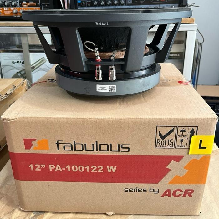 Speaker komponen ACR Fabulous 100122 W / 100122W – 12 inch woofer coil 4 inch Original 800-1600 watt