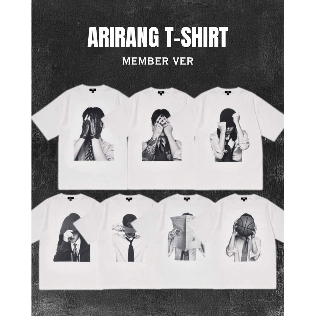 (FAST PO) BTS ARIRANG TSHIRT - BTS MEMBER OVERSIZED T SHIRT *UNOFFICIAL*