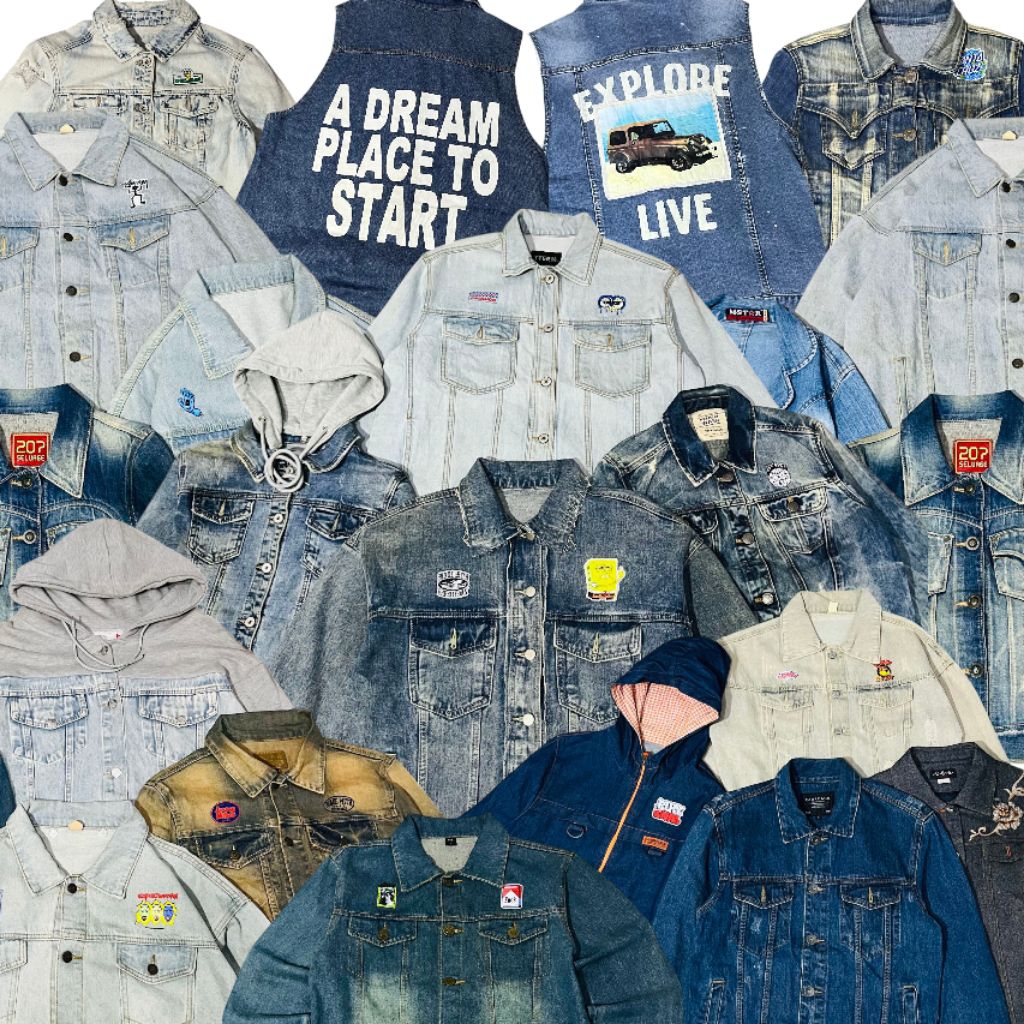 NEW Jacket Denim Branded Jacket Denim Trucker Jacket Denim Boxy Jacket Jeans Vintage Jacket Denim