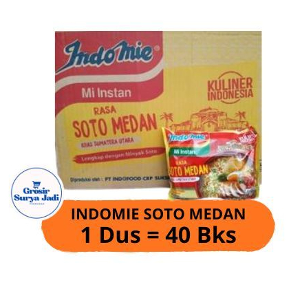 Indomie rasa Soto Medan 1 Kardus isi 40 bks – Mi Instan Kuah Soto Medan